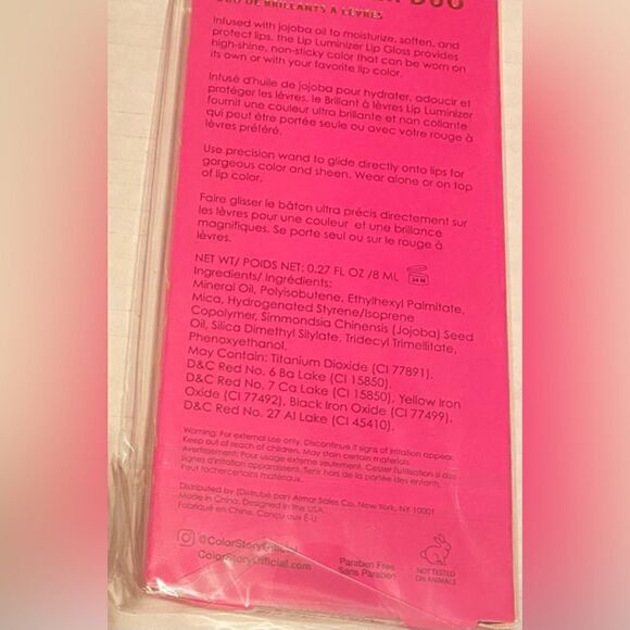 🛍️Color Story Lip Luminizer Duo Soft Pink  Lip 👄 Gloss o.2 7FL 🎀 - Picture 3 of 6